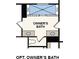 Owner's bathroom layout with double vanity, toilet and shower at 7024 Stella Pl, Stanley, NC 28164