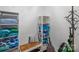 Well-organized storage area with shelving units, towels, and decorative accents at 706 Evans Manor Dr, Weddington, NC 28104