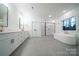 Bright primary bathroom with double vanity, stand-alone tub, and separate glass shower at 762 Highway 274 Hwy, Clover, SC 29710
