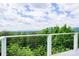 Enjoy the panoramic views from this deck with white railings and a clear view of the lush surroundings at 7768 Pinecone Ln, Hickory, NC 28602