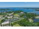 Stunning aerial view capturing the neighborhood, water and natural beauty at 815 Jetton St, Davidson, NC 28036
