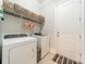 Well-equipped laundry room featuring modern washer, dryer and storage baskets at 815 Jetton St, Davidson, NC 28036