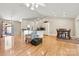 Inviting living room with vaulted ceilings, hardwood floors, and an open floor plan perfect for entertaining at 9561 Island Point Rd, Sherrills Ford, NC 28673