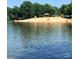 Lakefront view of the beach with shallow roped-off area for swimming and recreation on the water at 108 Britt Ln, New London, NC 28127