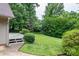 View of a back yard and wooded scenery at 1136 S Edgemont Ave, Gastonia, NC 28054