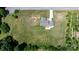 Aerial view of the residence and lot with marked property lines at 125 Carter Ln, Statesville, NC 28625