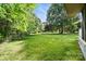 Lush green backyard showcasing mature trees and landscaping, providing a serene outdoor space at 1295 Patterson St, China Grove, NC 28023