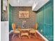 Cozy dining area with elegant wallpaper and natural light at 1315 East Blvd # 410, Charlotte, NC 28203