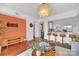Stylish living room with decor and kitchen access at 1315 East Blvd # 410, Charlotte, NC 28203