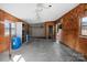 Clean and spacious garage with overhead lighting, and access to a small bathroom at 1408 Delview Rd, Cherryville, NC 28021
