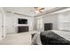 Spacious main bedroom with tray ceiling, plush carpet, and natural light from large windows at 1620 Callahan Rd, Fort Mill, SC 29715