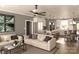 Cozy living room with comfortable seating, stylish decor, and an open layout connecting to the modern kitchen at 1821 Country Club Rd, Wadesboro, NC 28170