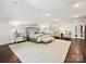 Spacious bedroom with hardwood floors, natural light, and elegant furnishings at 1915 Winthrop Ave, Charlotte, NC 28203