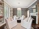 Stylish living room with comfortable seating, fireplace, and built-in shelving at 1915 Winthrop Ave, Charlotte, NC 28203