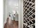 Custom wine storage featuring unique display and ambient lighting at 1915 Winthrop Ave, Charlotte, NC 28203