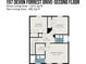 Second floor plan of 197 Devon Forrest Drive showing bedroom and bathroom dimensions at 197 Devon Forest Dr, Mooresville, NC 28115