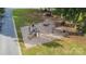Overhead view of a charming neighborhood playground offering recreation for families at 197 Devon Forest Dr, Mooresville, NC 28115