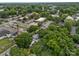 Extensive aerial view of the property highlighting the surrounding green landscape and neighborhood at 207 Eden St, Davidson, NC 28036