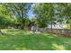 Spacious fenced in backyard with shed and plenty of green space at 20840 Sierra Vista Dr, Cornelius, NC 28031