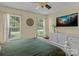 Spacious main bedroom offering ample natural light from two windows and hardwood floors at 20840 Sierra Vista Dr, Cornelius, NC 28031