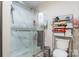 Bright bathroom with glass shower and modern toilet at 211 E Mcneely Ave, Mooresville, NC 28115