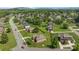 Aerial shot showcasing a residential neighborhood with well-maintained lawns and mature trees at 335 Wintergreen Ct, Kings Mountain, NC 28086