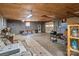 Large garage with plenty of space for storage and projects. Equipped with a garage door and separate entry door at 35 Telephone Exchange Rd, Hickory, NC 28601