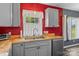 Gray cabinets with wood countertops and stainless steel dishwasher at 35 Telephone Exchange Rd, Hickory, NC 28601