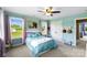Charming bedroom with scenic views, soft carpet, and tranquil decor at 3707 Seagrave Farm Rd, Concord, NC 28025