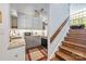 Updated kitchen featuring granite countertops, stainless appliances, and subway tile backsplash at 415 W 7Th St # F, Charlotte, NC 28202
