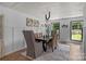 Charming dining room with a large table, elegant chandelier, and hardwood floors at 5229 Mt Holly Huntersville Rd, Charlotte, NC 28216