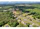 Scenic aerial view of a rural neighborhood with well-spaced homes surrounded by lush greenery and open fields at 5678 Cedar Run Dr, Denver, NC 28037