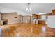 Large open concept living area adjacent to the kitchen with ample space at 5678 Cedar Run Dr, Denver, NC 28037