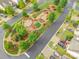 Unique landscaping on a roundabout in a neighborhood street at 640 Mackenzie Falls Dr, Fort Mill, SC 29715