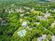 Aerial view of community amenities including tennis courts and a swimming pool with playground nearby at 6429 Terrace View Ct, Charlotte, NC 28269