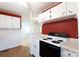 Well-lit kitchen featuring white cabinets and essential appliances at 723 Rabun Ln, Rock Hill, SC 29730