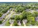 Birds eye view of homes in a quiet neighborhood surrounded by lush greenery at 7321 Mapleridge Dr, Charlotte, NC 28210