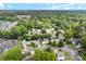 Aerial view of homes in a quiet neighborhood with lush greenery and manicured lawns at 7321 Mapleridge Dr, Charlotte, NC 28210