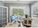 A bright and functional home office space with a large window and ample desk space for productivity at 10401 Royal Winchester Dr, Charlotte, NC 28277