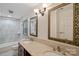 This beautiful bathroom has a double sink vanity and framed mirrors at 188 Stonemarker Rd, Mooresville, NC 28117