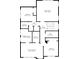Upstairs floor plan with primary bedroom, bedrooms, bathrooms and walk-in closet at 1918 Thoreau Way, York, SC 29745