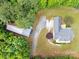 Aerial view of home with long driveway and outbuilding at 230 Shag Bark Ln, Salisbury, NC 28146