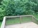A view from the back deck looks out onto a yard lined with tall trees at 2339 Wednesbury Ct, Kannapolis, NC 28083