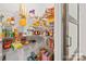 Walk-in pantry featuring wire shelving and a variety of food items at 242 Delview Dr, Cherryville, NC 28021