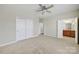 Spacious main bedroom features a walk-in closet and en-suite bathroom, offering comfort and convenience at 28129 Song Sparrow Ln, Fort Mill, SC 29707
