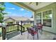 Private patio with seating, perfect for enjoying outdoor views and relaxing in a tranquil setting at 28129 Song Sparrow Ln, Fort Mill, SC 29707