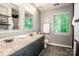 A full bathroom featuring a double sink vanity and a window providing natural light at 292 Rose St, Mooresville, NC 28117