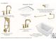 This primary bath design features Kohler fixtures and a freestanding bath with a fluted shroud at 306 Sugar Maple Ln, Matthews, NC 28104
