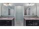 Luxurious bathroom with double vanity, granite countertops, and tile flooring at 3218 Gilroy Dr, Fort Mill, SC 29707