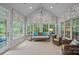 Bright sunroom with tile floors, large windows, and comfortable seating creating a relaxing space at 3524 Rhett Butler Pl, Charlotte, NC 28270